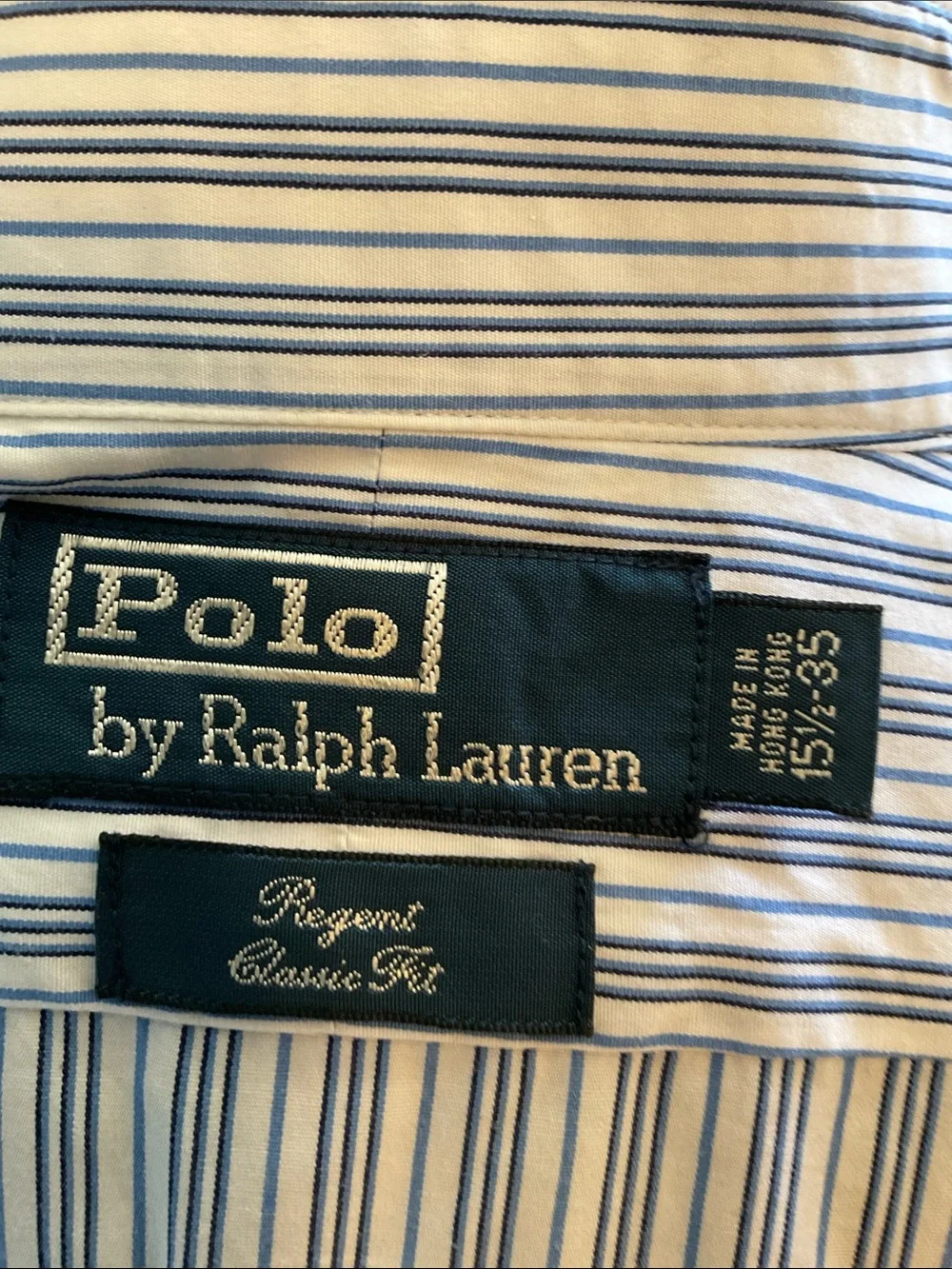 Polo Ralph Lauren Men's Stripes Regent Classic Fit Long Sleeve Shirt Size 15.5